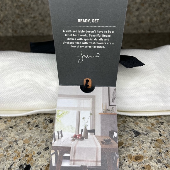 NWT Hearth & Hand - Engineered Border Stripes Table Runner Sand Dune - Picture 3 of 6